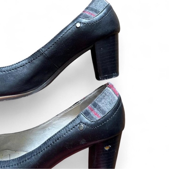 Vintage Black Heeled Pumps / Minimal Classic Block Heel 🖤💋 - Picture 5 of 6